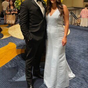 Amsale Light Blue Wedding Dress